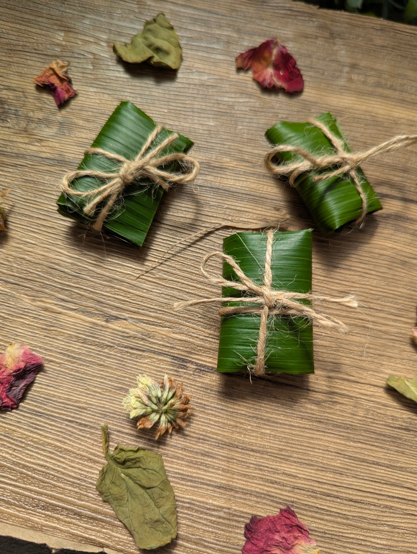 Forage filled bamboo wraps