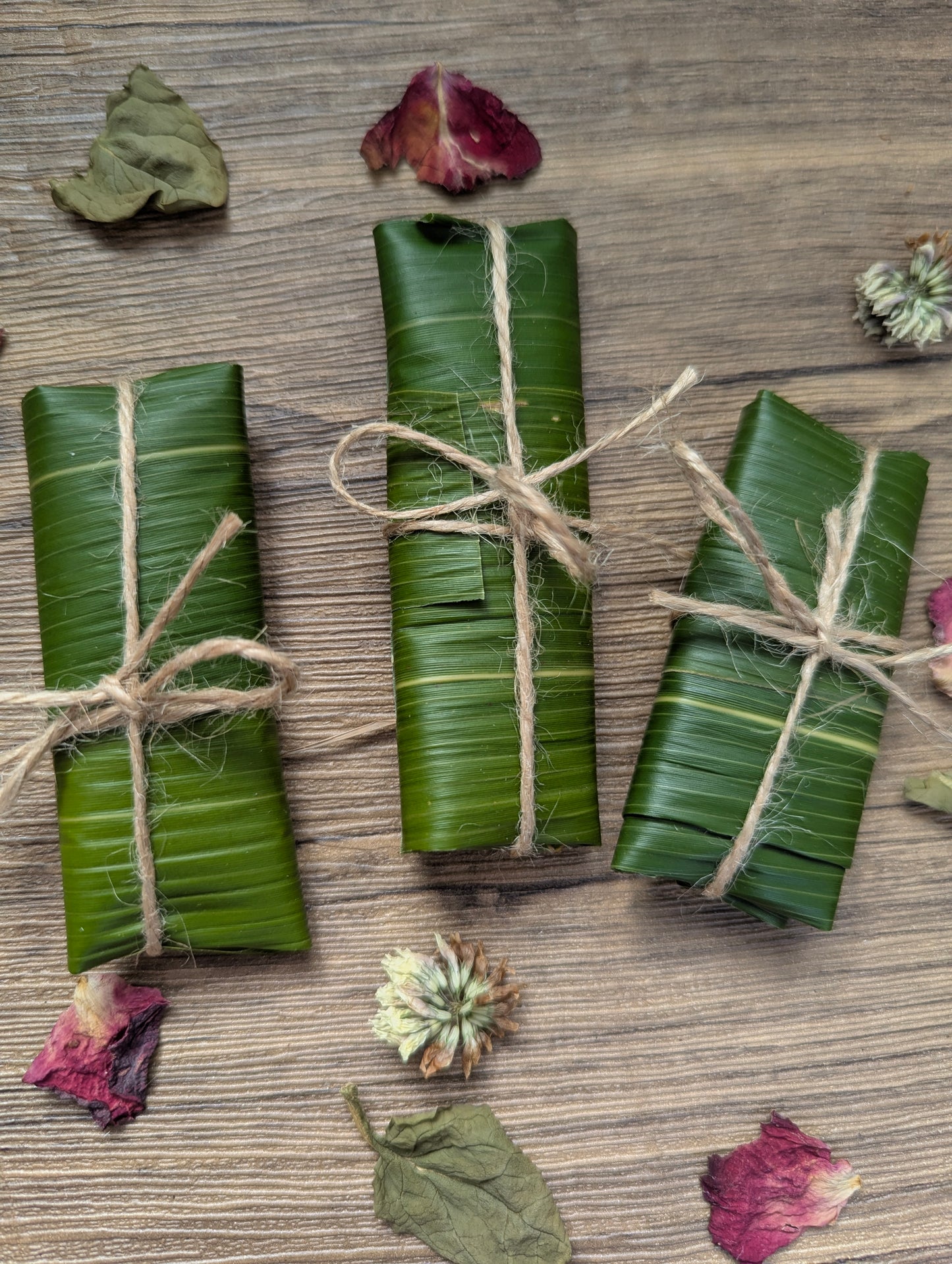 Forage filled bamboo wraps